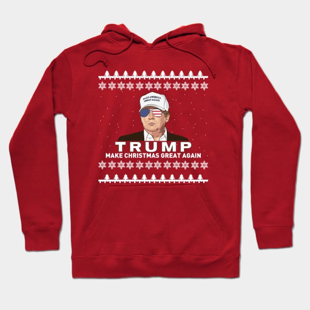 TRUMP Ugly Christmas Sweater Hoodie by ericb